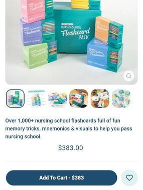 The Complete Nursing School Flashcard Pack - Teal & Multicolor
